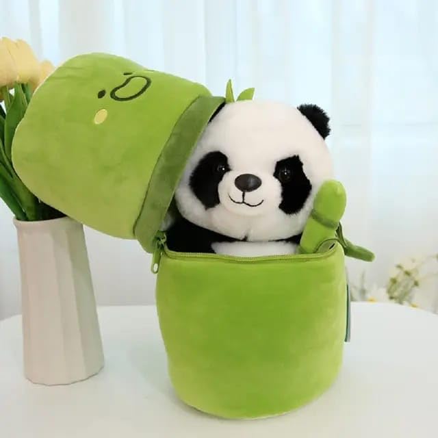 Bamboo Panda™ Cute Plush Panda with Bamboo