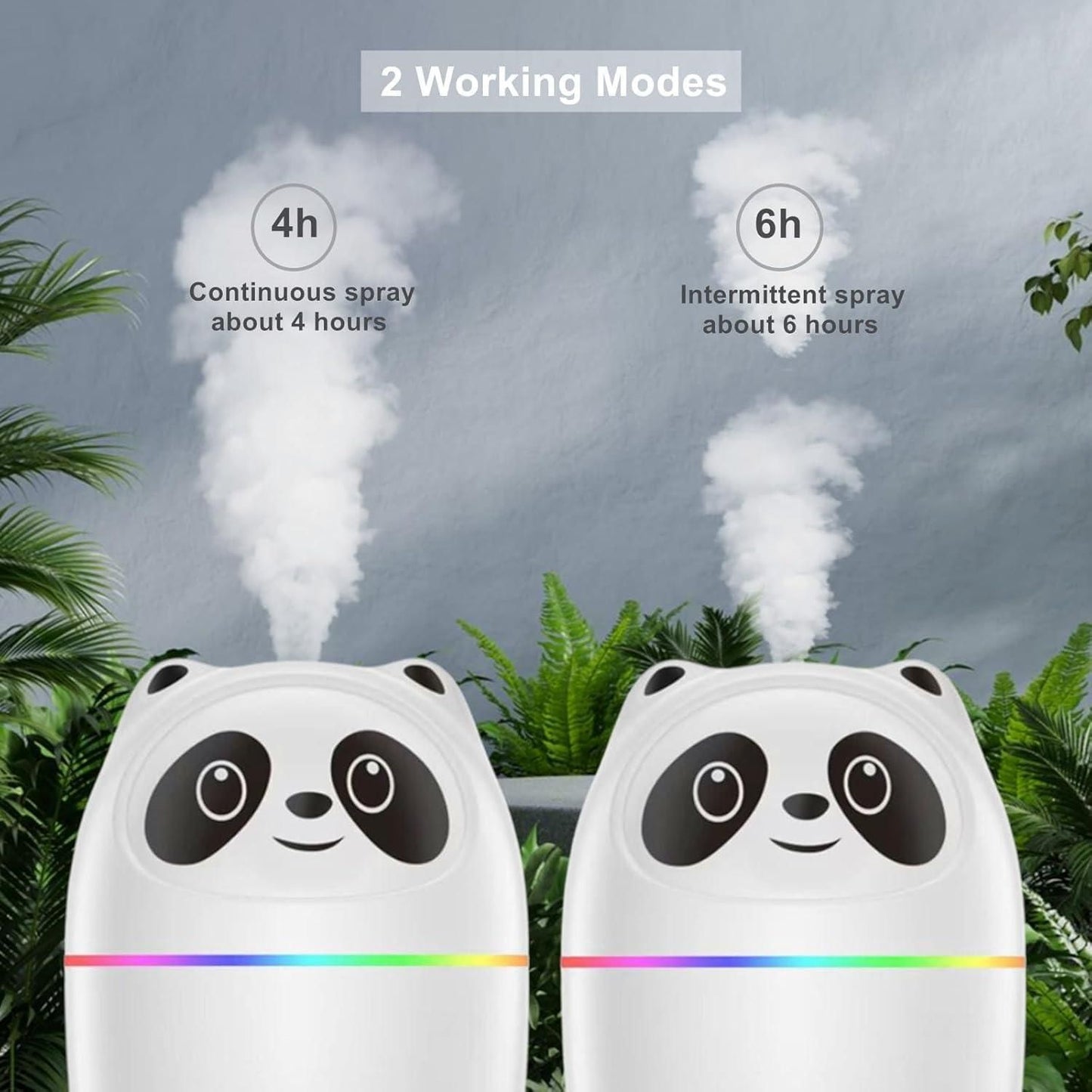 Mini Panda Air Humidifier – Portable Desk Humidifier & Air Purifier