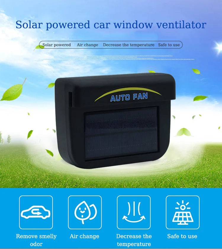 AutoCool Solar Powered Car Ventilation Fan