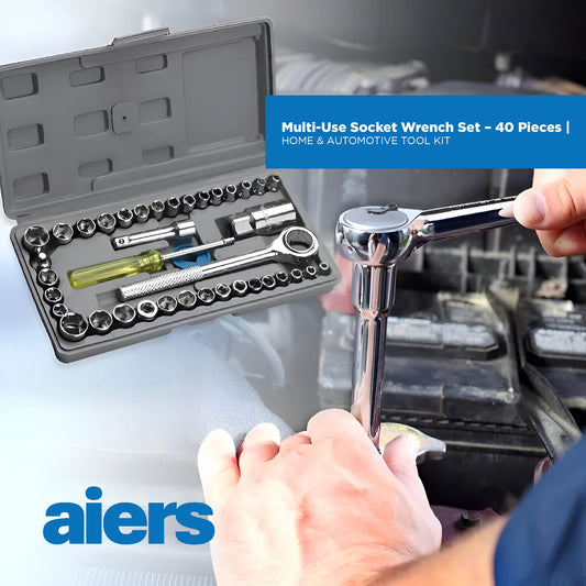 Multi-Use Socket Wrench Set – 40 Pieces Tool Kit