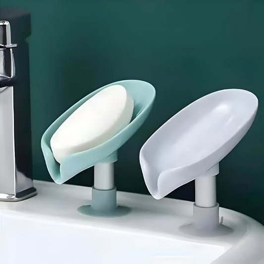 Leaf Shape Self-Draining Soap Holder (Pack of 2)